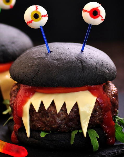 Dracula-Style Halloween Burger