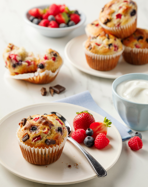Dark Chocolate Berry Muffins