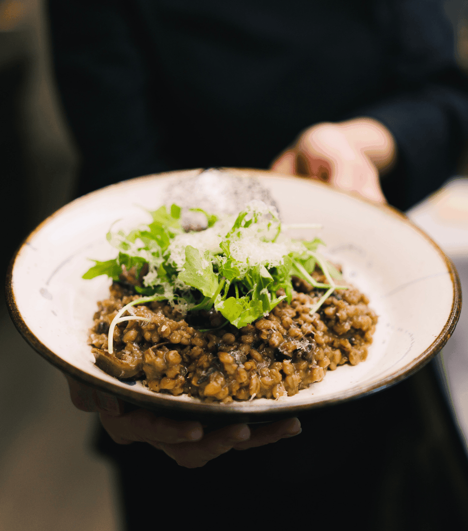 Orgetto with Forest Mushrooms by Microbrasserie Le Presbytère