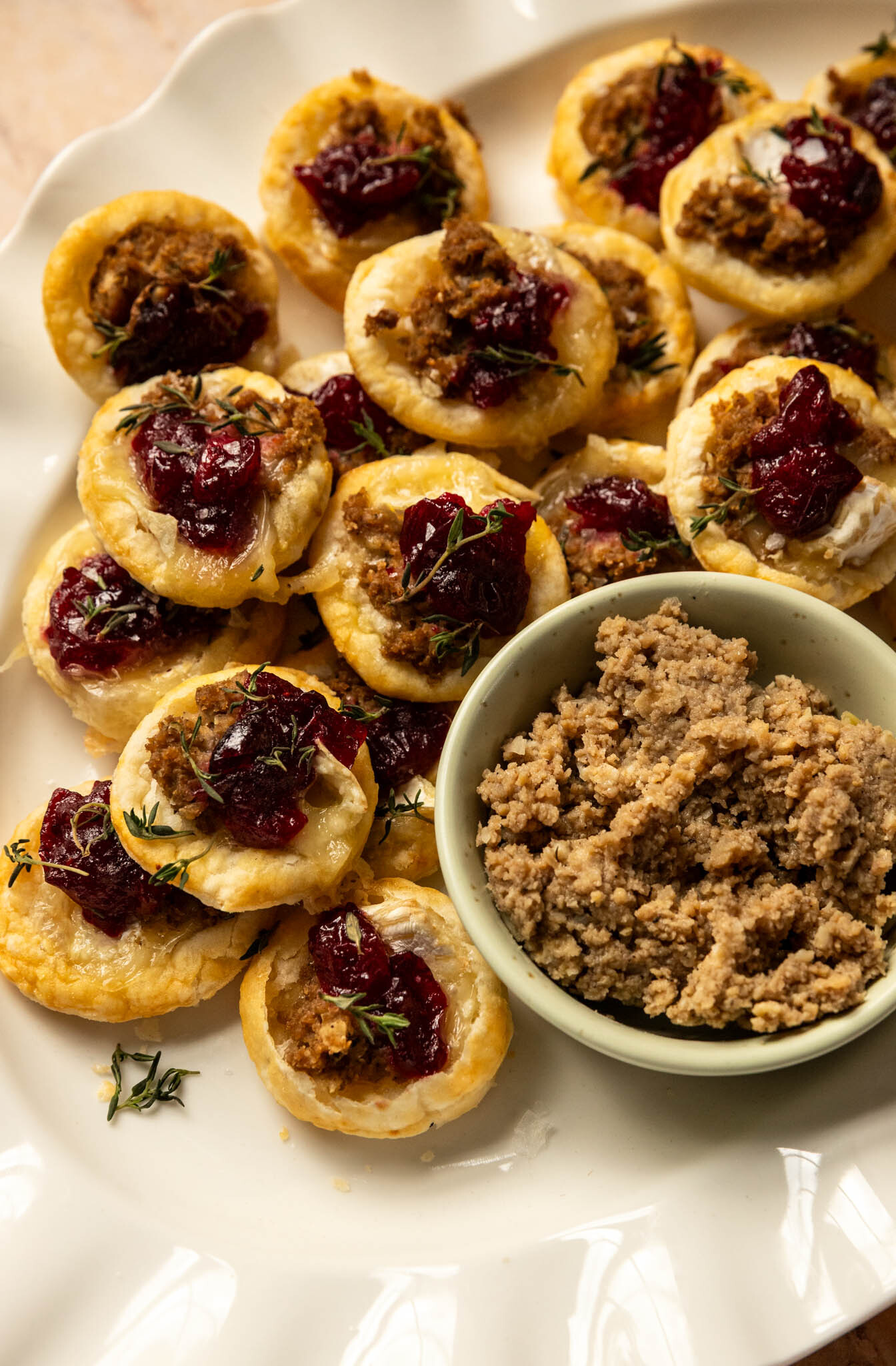 Cretons, Brie and Cranberry Bites