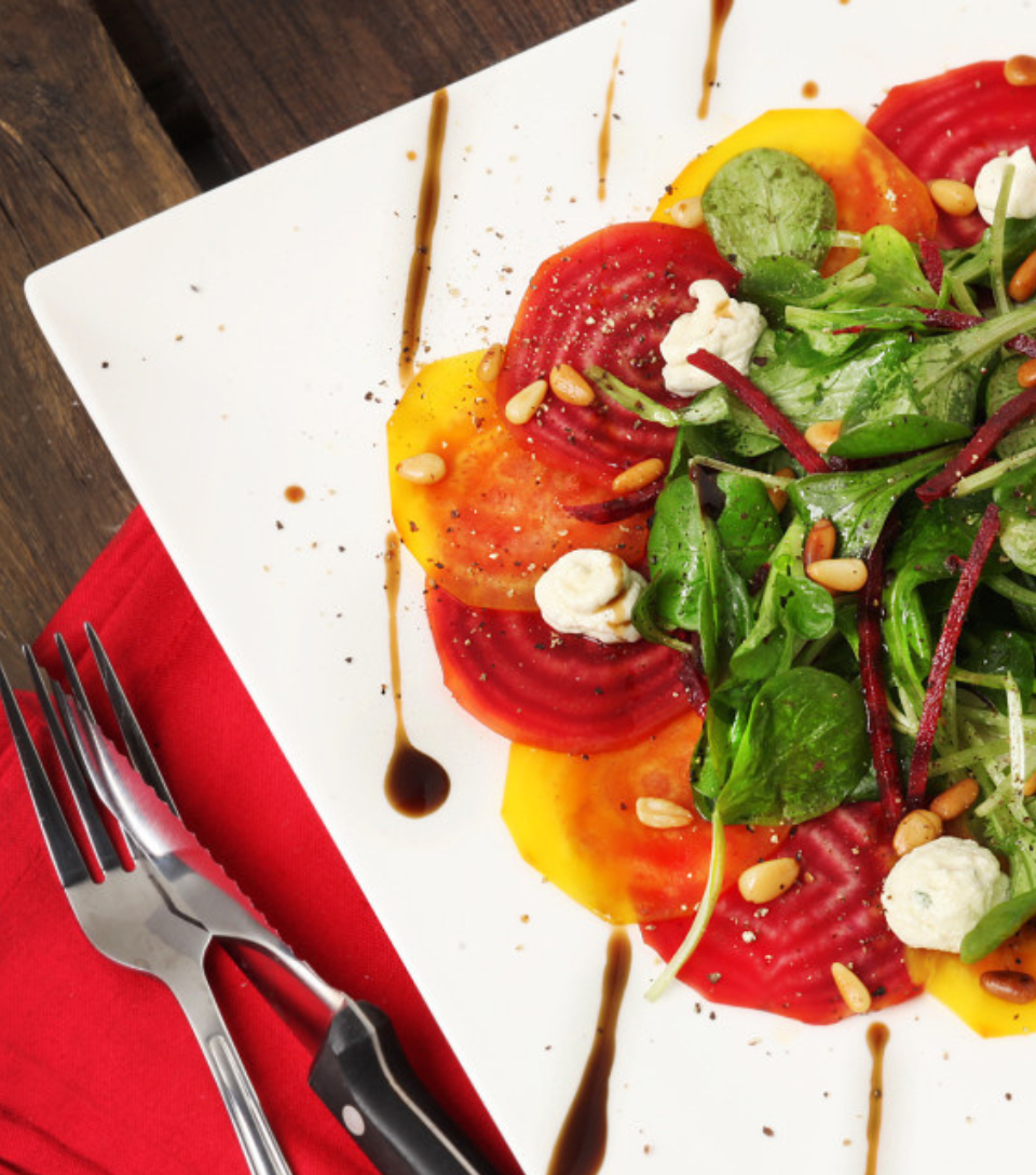 Beet Carpaccio with Lamb's Lettuce