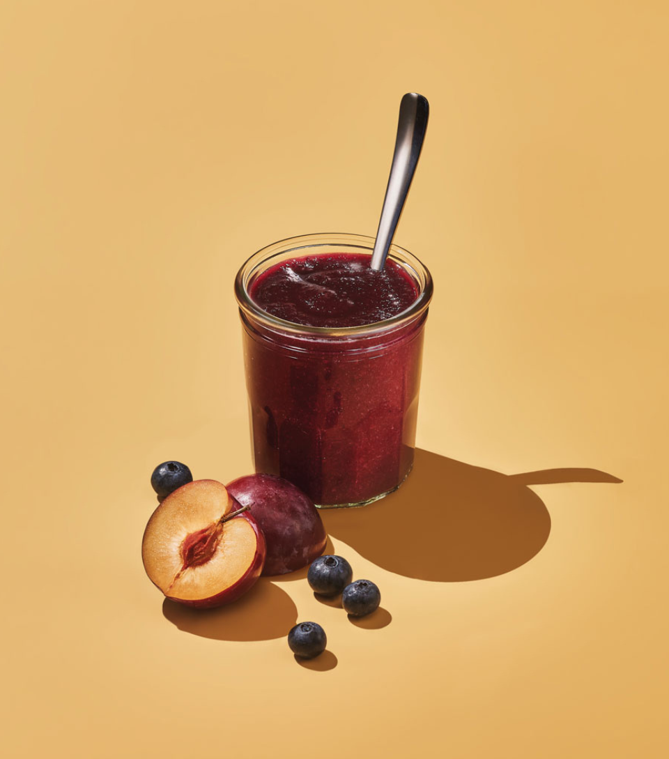 Maple-Scented Apple, Plum & Blueberry Compote