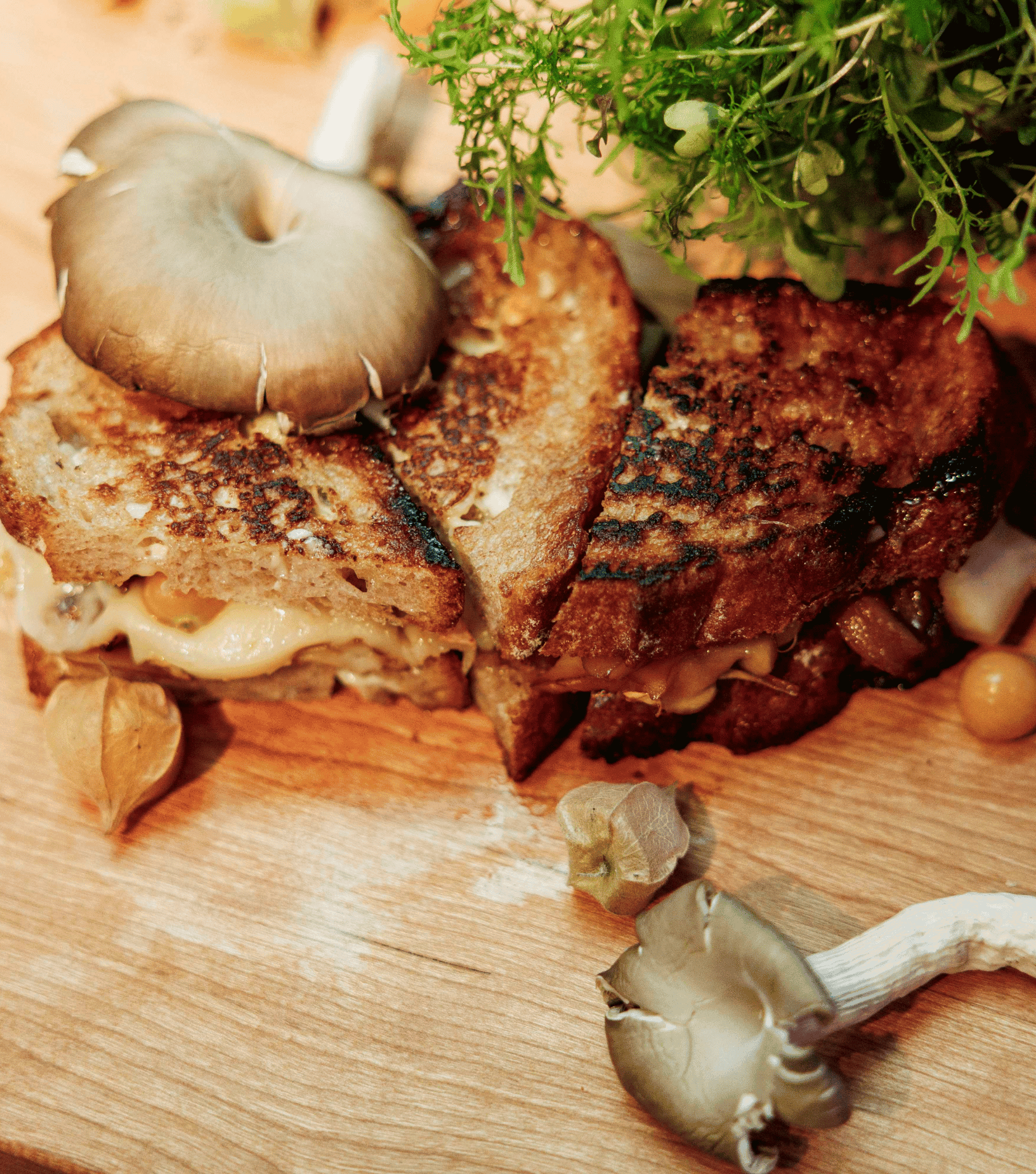 Sandwich aux champignons