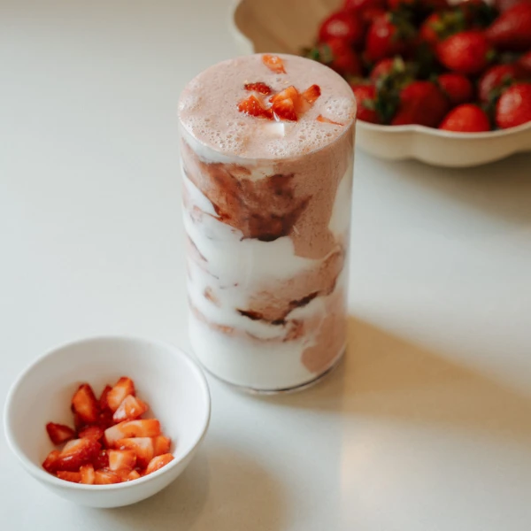 Smoothie facon shortcake aux fraises
