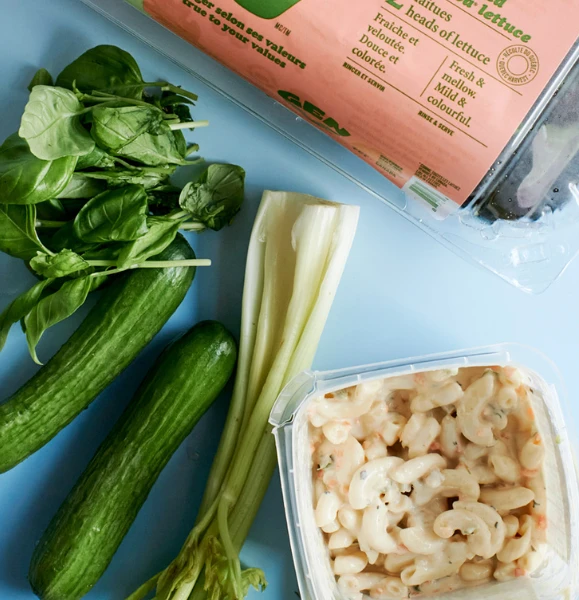 Legumes gen v salade de macaroni