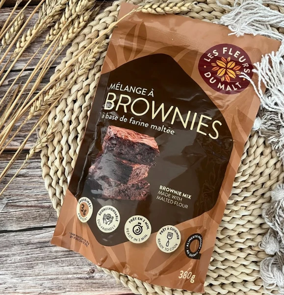 Les Fleurs du Malt brownies
