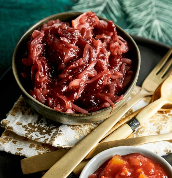 Compote canneberges et echalottes francaises