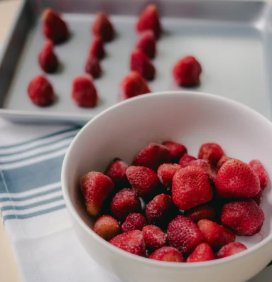 Fraises congelation