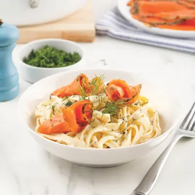 Pates fraiches au saumon fume