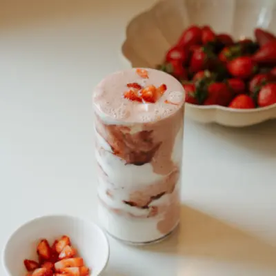 Smoothie facon shortcake aux fraises