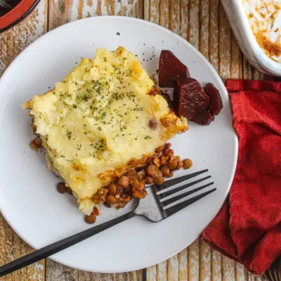 Parmentier de lentilles puree de panais et pommes de terre