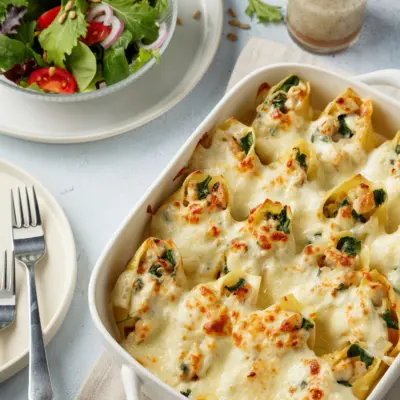 Coquilles au poulet Alfredo