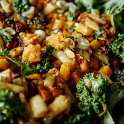 Salade de legumes grilles dautomne