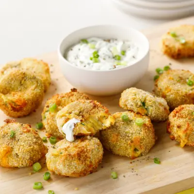 Bouchees de patates pilees a lair fryer