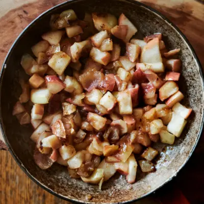 Compote de pommes a la poele