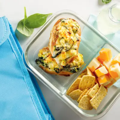 Petits pains gratines ricotta et epinards