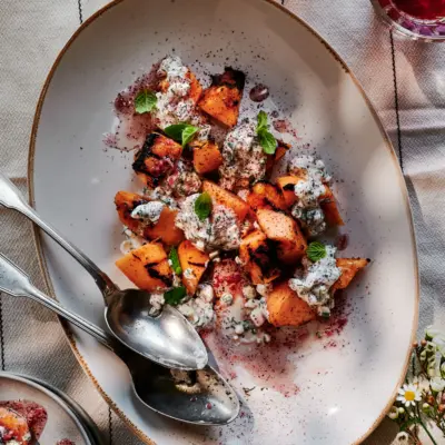Cantaloup fromage cottage aux herbes et epices du Quebec