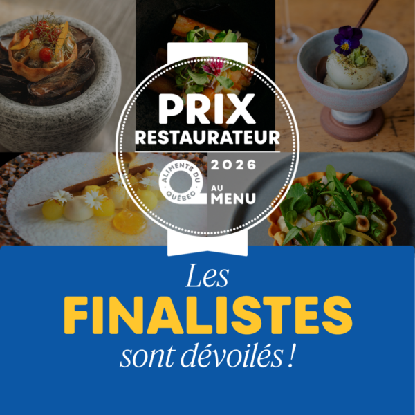 Aliments du Québec dévoile les cinq restaurants en lice pour son Prix restaurateur Aliments du Québec au menu 2026