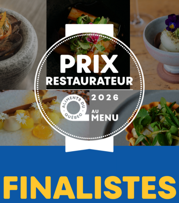 Aliments du Québec dévoile les cinq restaurants en lice pour son Prix restaurateur Aliments du Québec au menu 2026
