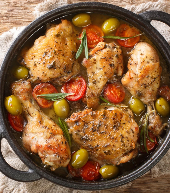 Hauts de cuisse de poulet aux olives