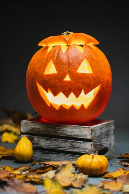 Halloween citrouille souriante automne min