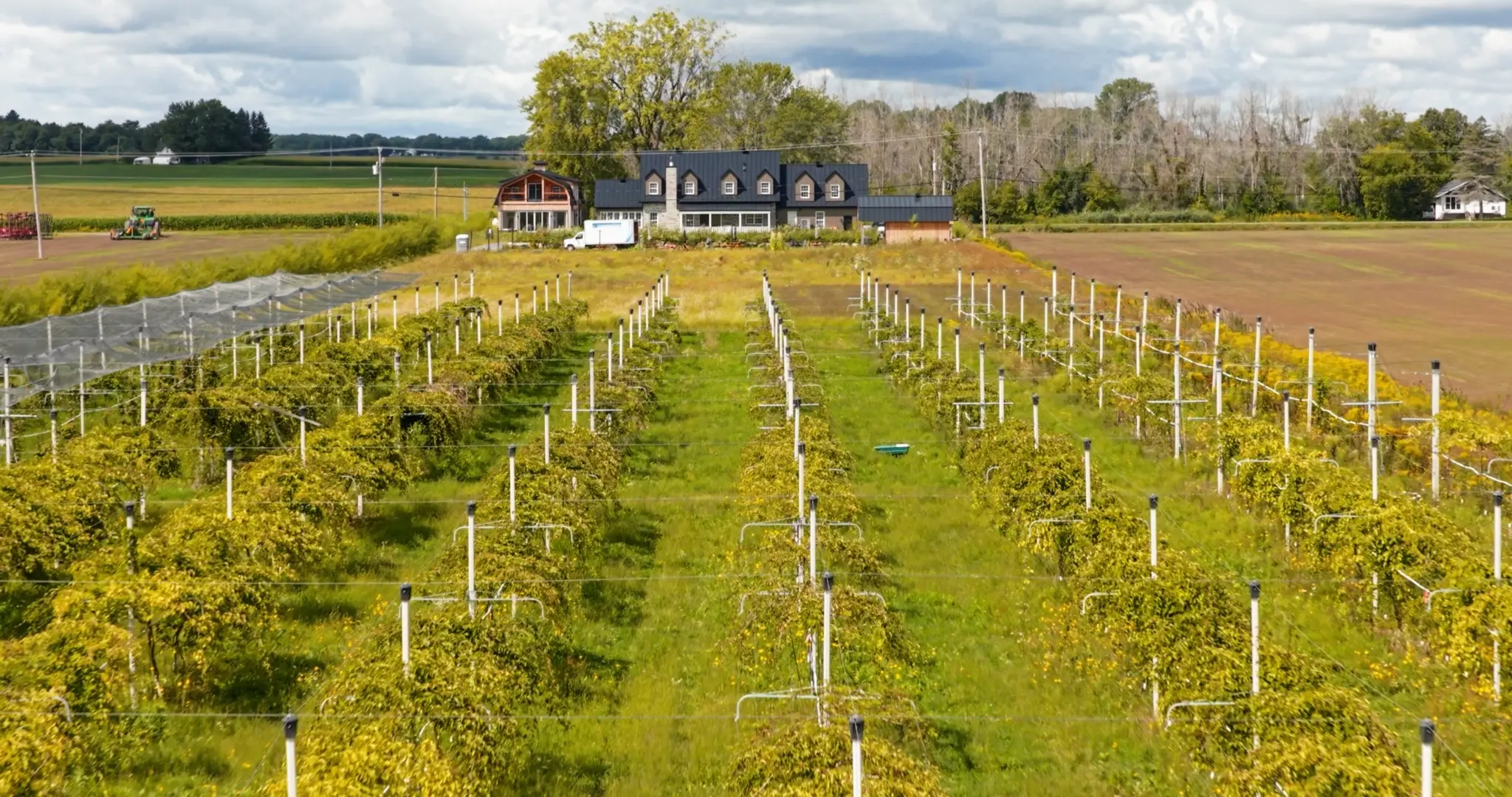 Vue en drone de la Ferme de Kiwi