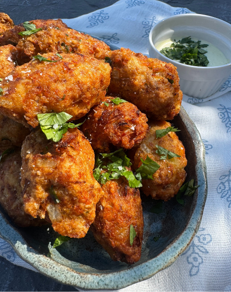 Quebec redfish accras