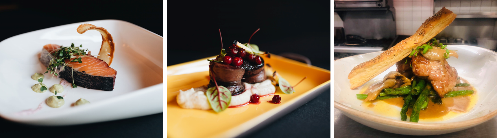 De savoureux plats qui mettent à l'honneur des produits québécois au menu du restaurant La Cuisine.