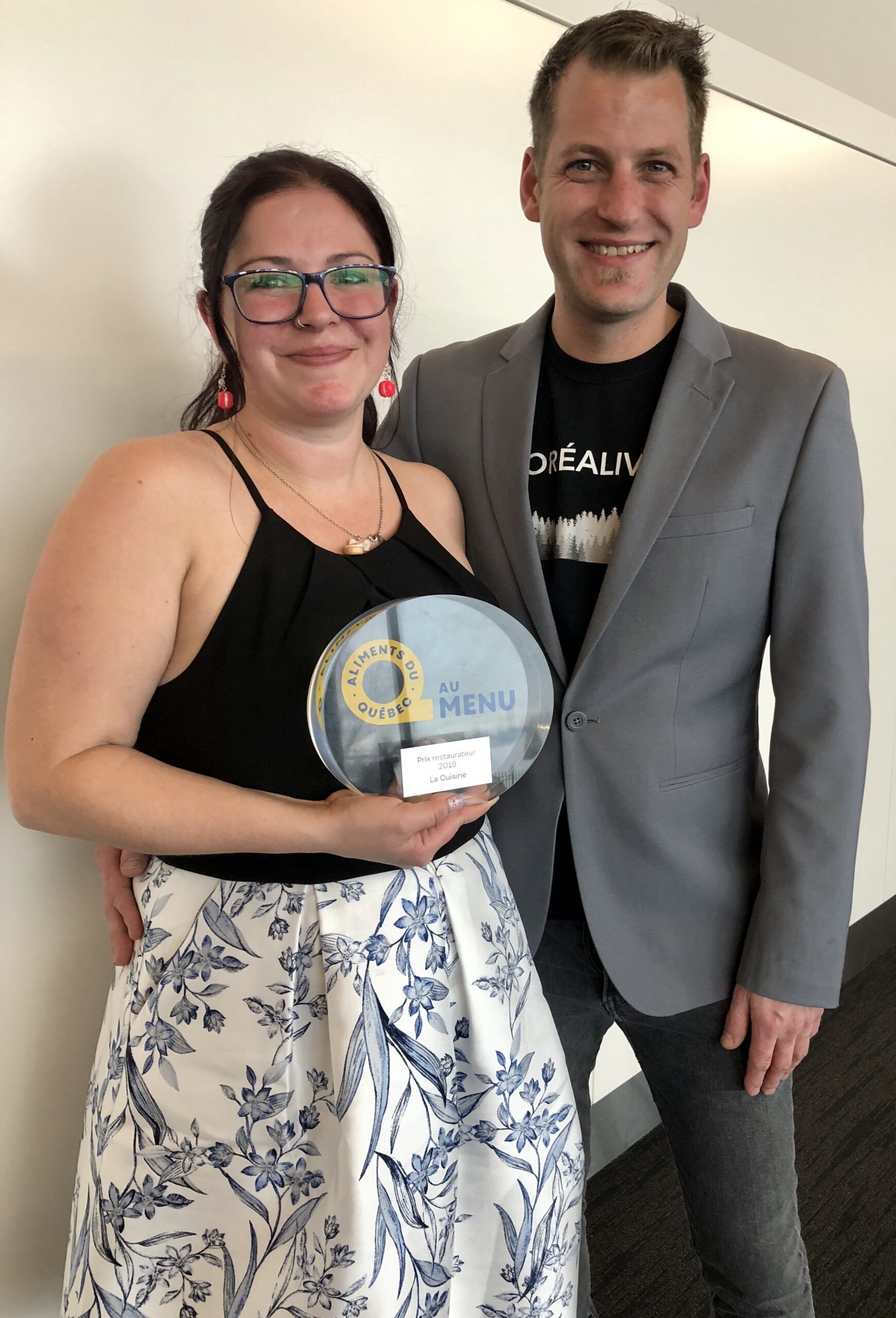 Les grands gagnants du Prix restaurateur- David Janelle (La Cuisine) et Anaïs Coulombe-Carrier (La Cuisine)