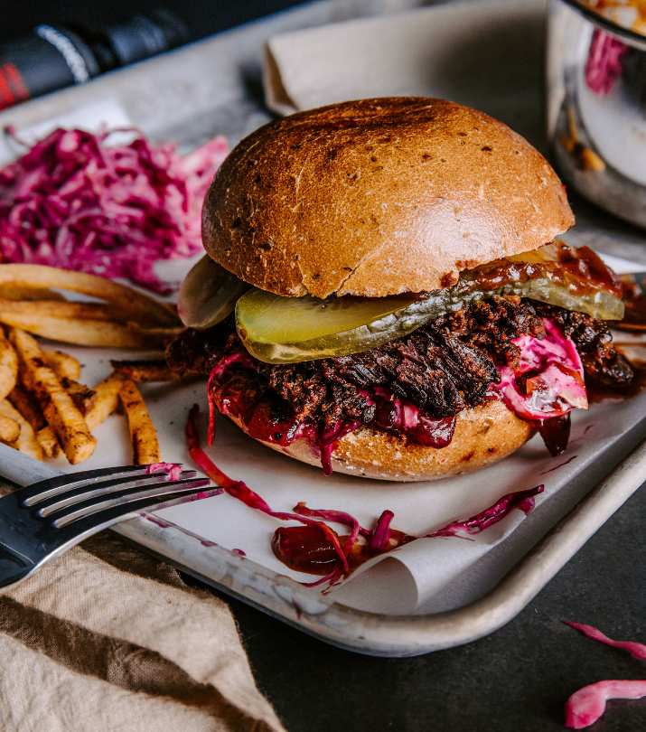 Beef brisket sandwich